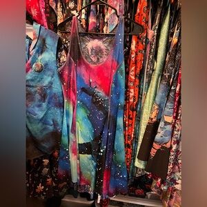 Blackmilk Lora Zombie Colorful Unicorn Galaxy Inside out dual sided dress large